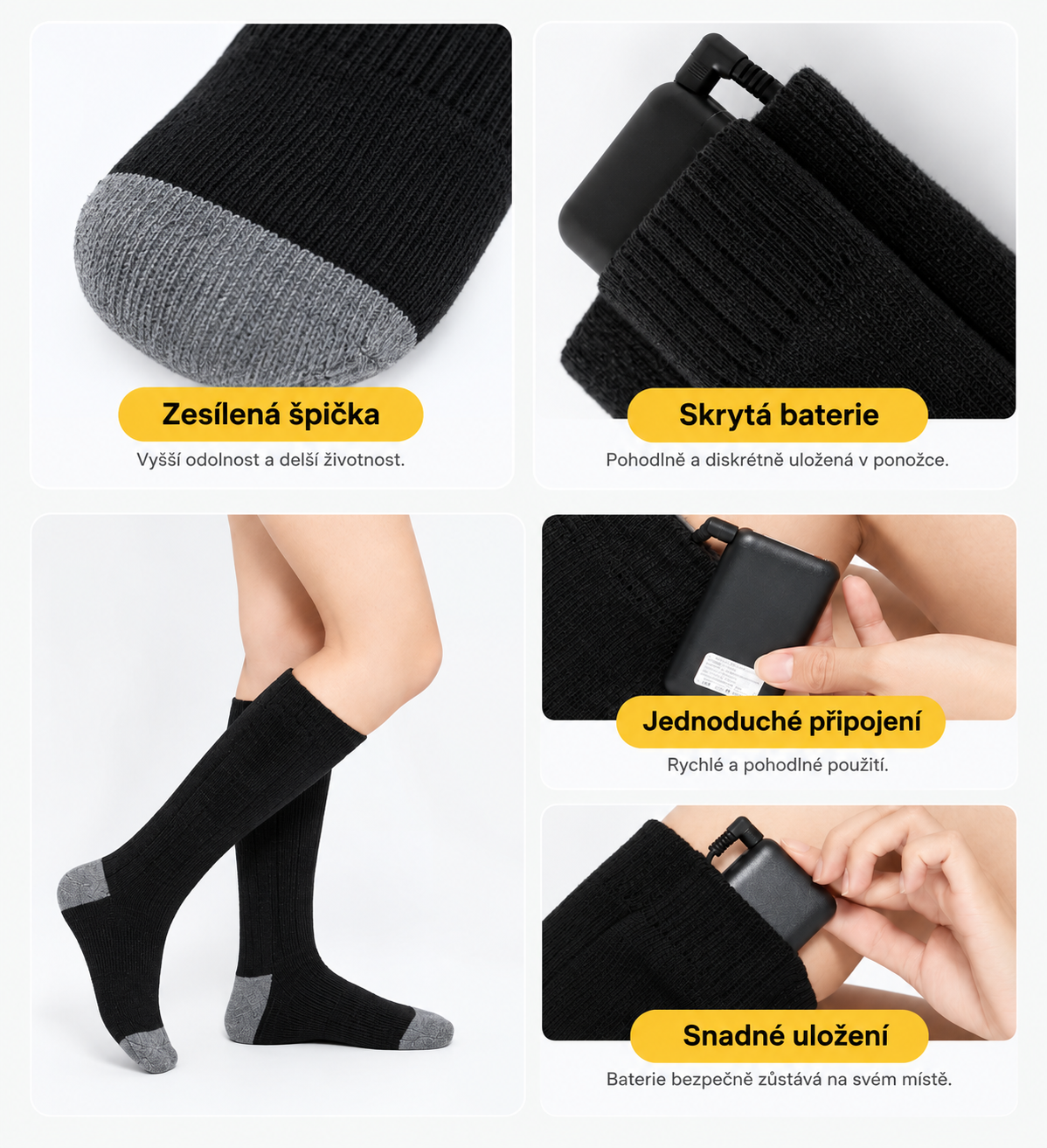 Vyhřívané ponožky_ pohodlí a odolnost